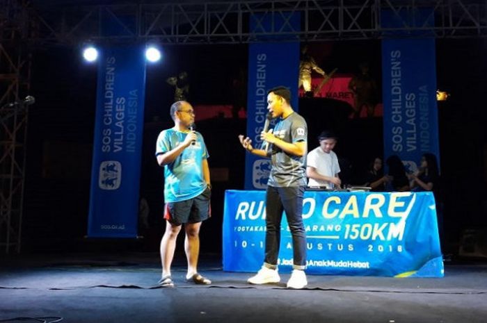 Sogi Indra Dhuaja mengungkapkan bahwa dirinya akan ikut berlari pada acara Run to Care Yogyakarta-Semarang 150 km, Jumat (10/8/2018).