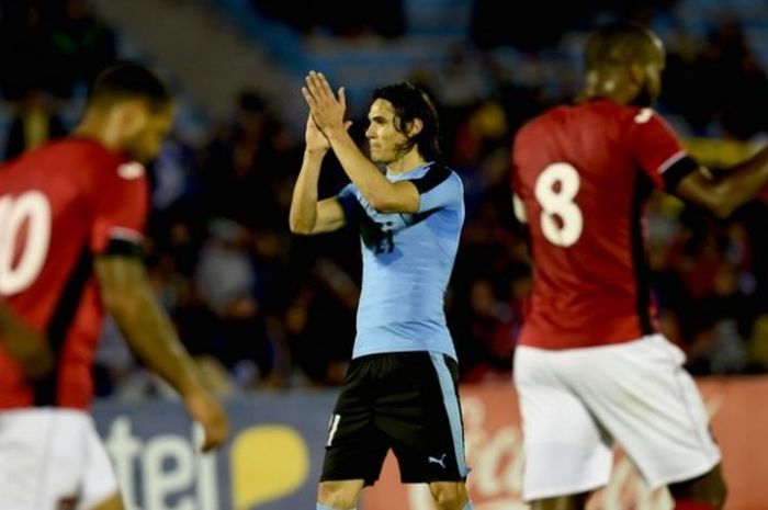 Penyerang tim nasional Uruguay, Edinson Cavani. 