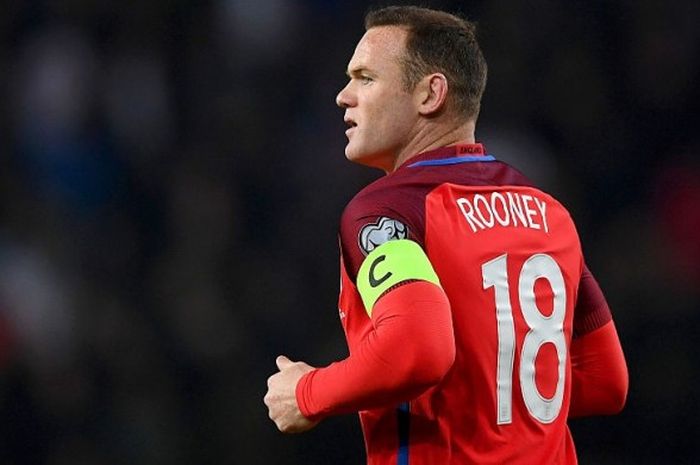 Aksi kapten timnas Inggris, Wayne Rooney, dalam pertandingan Kualifikasi Piala Dunia 2018 lawan Slovenia di Stadion Stozice, Ljubljana, 11 Oktober 2016.