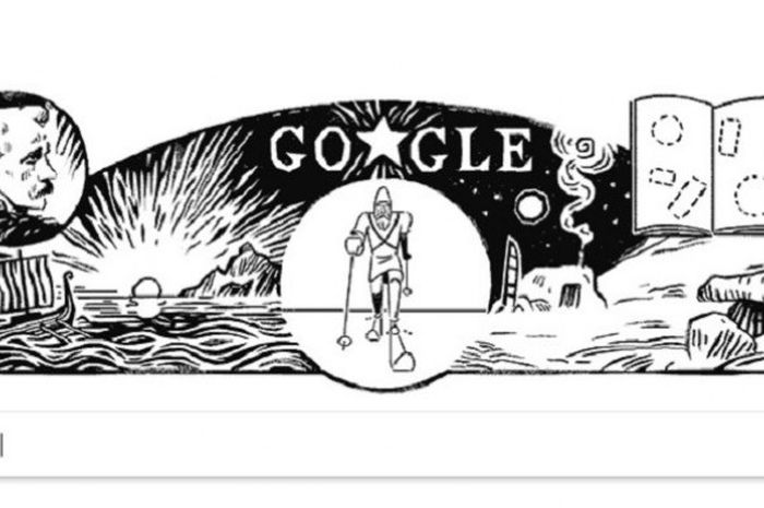 Fridtjof Nansen yang menjadi animasi Google Doodle hari ini, Selasa (10/10/2017) 