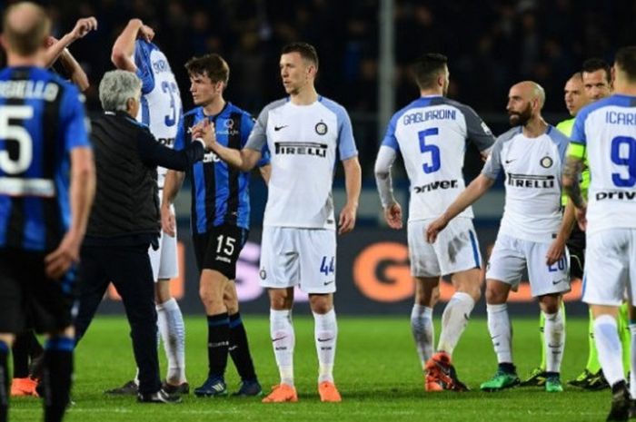 Laga Atalanta vs Inter MIlan pada pertandingan pekan ke-32 Serie A berakhir imbang tanpa gol, Sabtu 