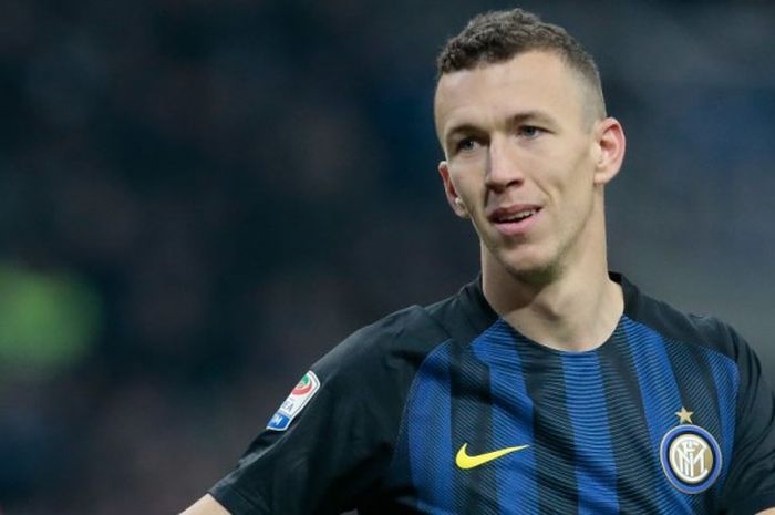 Pemain Inter, Ivan Perisic dalam laga Serie A antara Inter Milan melawan AS Roma di Stadio Giuseppe Meazza, 26 Februari 2017. 