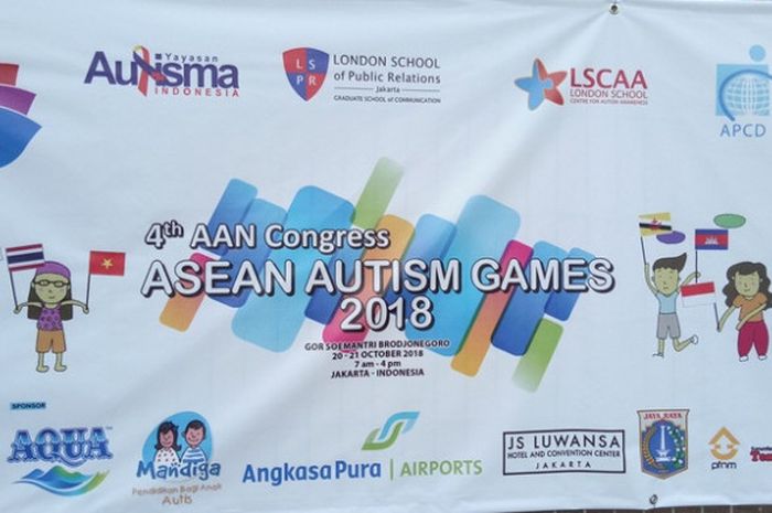 Acara ASEAN Autism Games 2018 di GOR Soemantri Brodjonegoro, Sabtu (20/10/2018)
