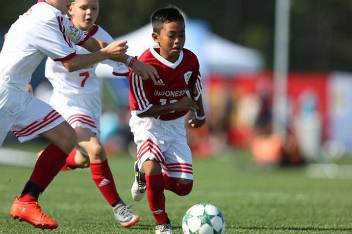 Timnas U-12 Indonesia di ajang Danone Nations Cup 2017.