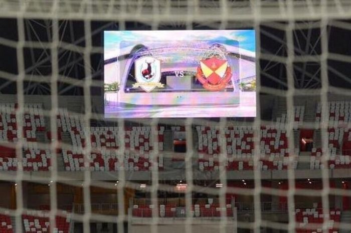 Suasana Stadion Nasional Singapura sehari sebelum laga Selangor FA kontra Tampines Rovers pada Senin (9/5/2016) malam. 