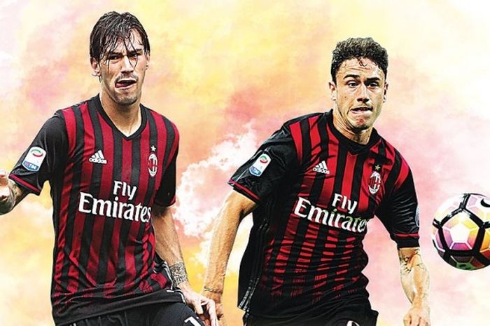 Alessio Romagnoli dan Davide Calabria, dua pemain muda yang dipercaya Vincenzo Montella.