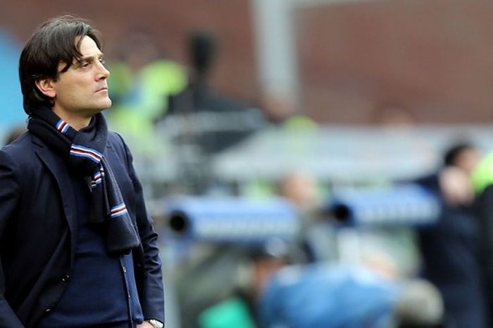 Vincenzo Montella, dalam laga Serie A antara UC Sampdoria dan AC Chievo Verona di Stadio Luigi Ferraris, 20 Maret 2016. 