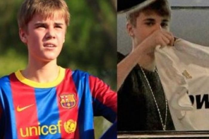 Penyanyi Justin Bieber, bermain bola di Alcala de Henares dengan mengenakan jersey Barcelona pada 2011, dan pernah tampil di balkon hotel membawa kostum Real Madrid. 