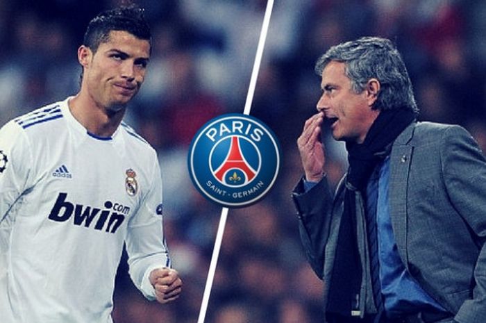 Ilustrasi keretakan hubungan Jose Mourinho (kanan) dan Cristiano Ronaldo (kiri).