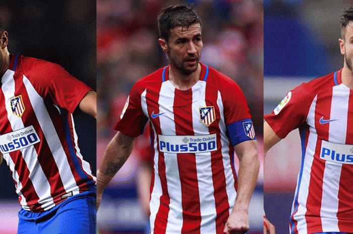 Koke, Gabi Hernandez, dan Saul Niguez, produk akademi sendiri yang menghiasi tim utama Atletico Madrid.