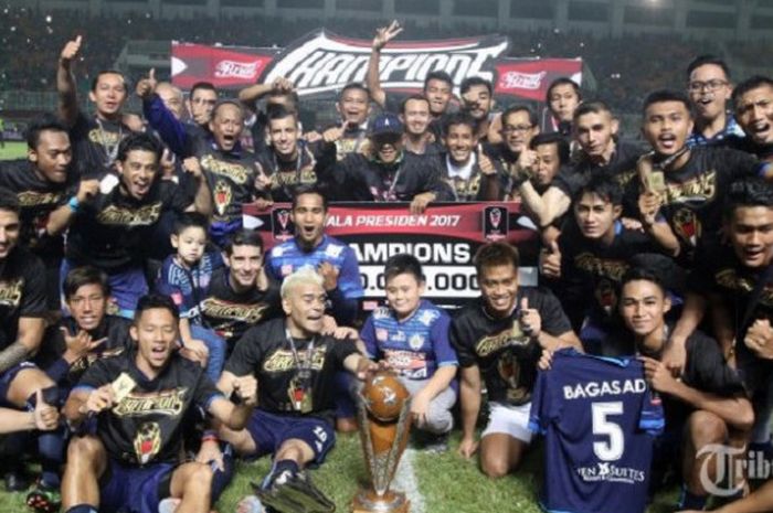 Arema FC saat juarai Piala Presiden tahun 2017