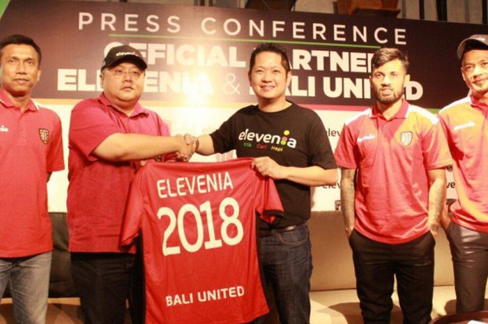 Elevenia menjadi sponsor resmi Bali United pada musim kompetisi 2018. 