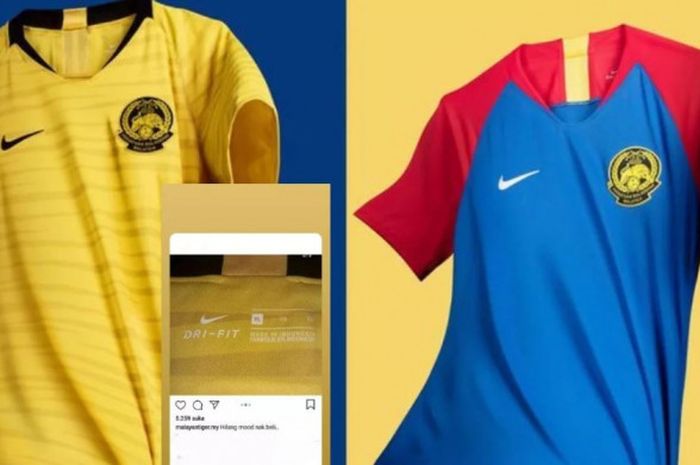 Jersey resmi timnas Malaysia untuk Piala AFF 2018 belakangan diketahui merupakan buatan Indonesia.