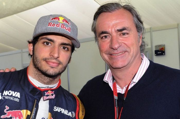 Pebalap F1, Carlos Sainz jr (kiri), dan sang ayah Carlos Sainz snr