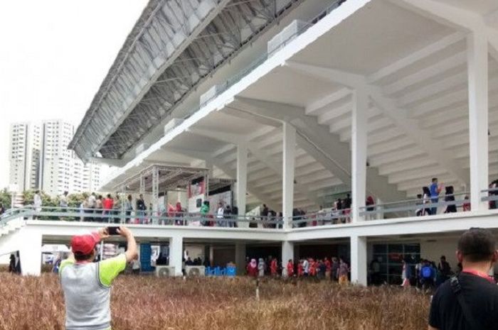  Suasana gempa di Istora Senayan dalam turnamen Daihatsu Indonesia Masters 2018.  