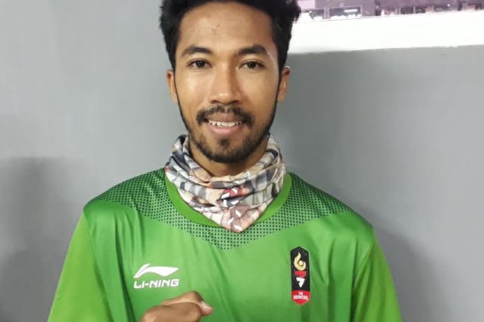 Atlet sepak takraw putra Indonesia, Saiful Rijal, usai semifinal nomor quadrant putra pada Jumat (31/8/2018) di Ranau Hall Jakabaring, Palembang, Sumatra Selatan.