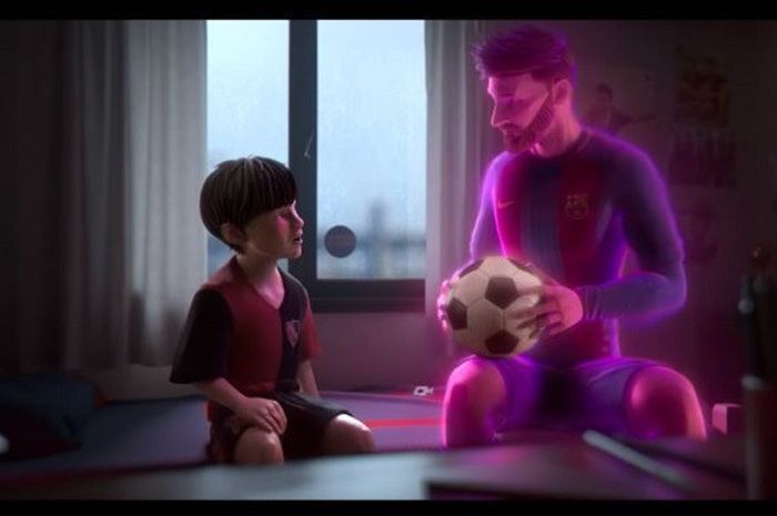 Film animasi pendek buatan Gatorade mengisahkan perjalanan karier Lionel Messi.