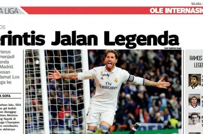 Artikel dari Liga Spanyol yang menyorot peran Sergio Ramos di Real Madrid.