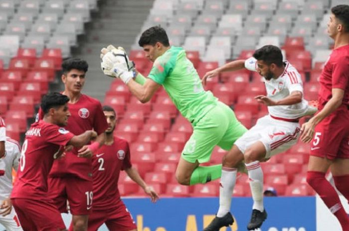 Pertandingan perdana babak penyisihan Grup A Piala Asia U-19 2018 antara timnas U-19 Uni Emirat Arab kontra Qatar di Stadion Utama Gelora Bung Karno (SUGBK), Jakarta, Kamis (18/10/2018).
