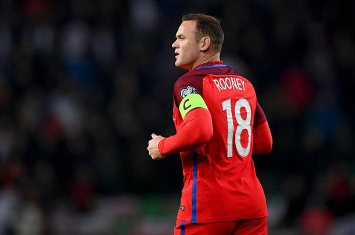 Wayne Rooney dalam pertandingan FIFA 2018 kualifikasi Grup F antara Slovenia dan Inggris di Stadion Stozice, Ljubljana, Slovenia, 11 Oktober 2016. 