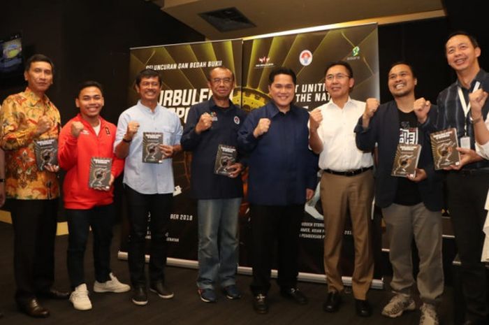 Suasana launching buku ciptaan Gatot S. Dewa Broto tentang perkembangan olahraga di Indonesia pada Kamis (15/11/2018).