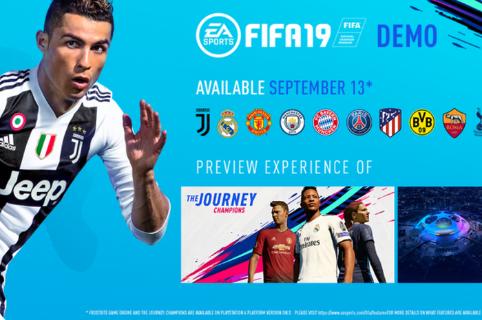 Cover Demo FIFA 19 yang dirilis pada Kamis (13/9/2018)