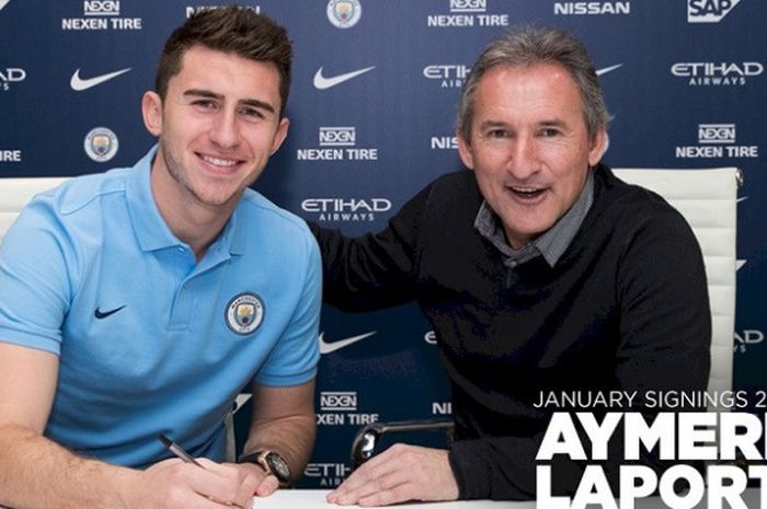 Foto perkenalan Aymeric Laporte oleh Manchester City