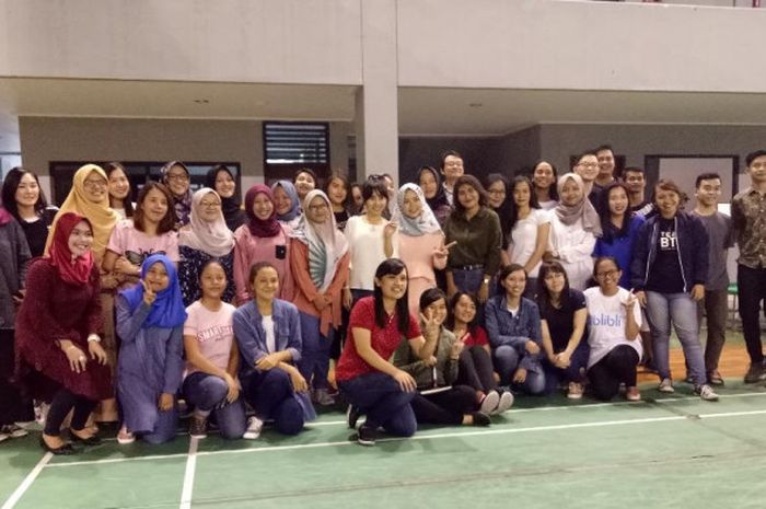 Para peserta acara meet and greet di Pelatnas PBSI, Sabtu (6/10/2018)