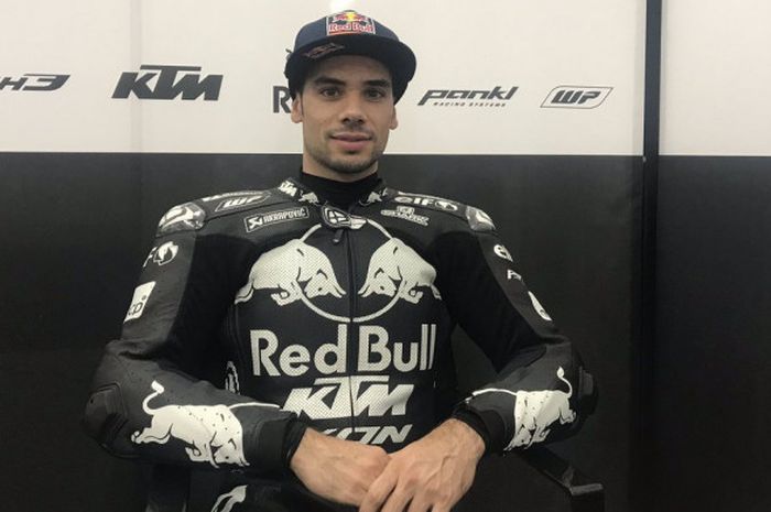 Pebalap KTM Tech3. Miguel Oliveria, saat hari kedua tes IRTA di Sirkuit Ricardo Tormo, Valencia, Rabu (21/11/2018).