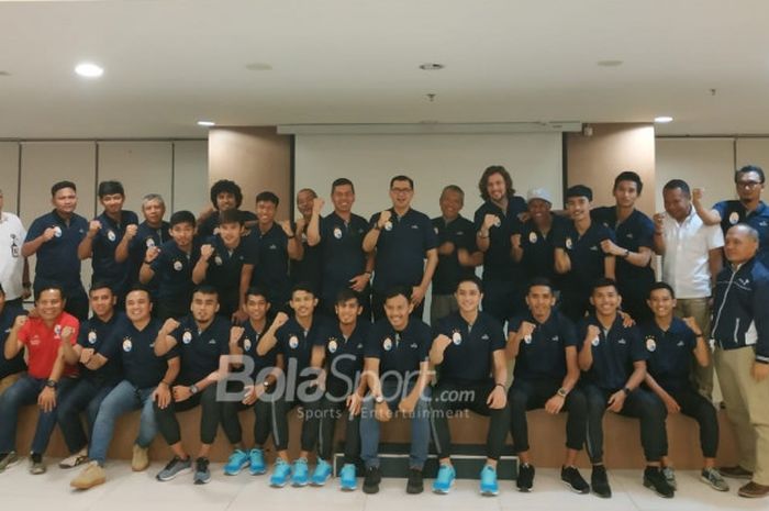 Launching skuat IPC Pelindo II untuk Pro Futsal League 2019, di Kantor PT Pelindo II, Tanjung Priok, Jakarta Utara, Kamis (6/12/2018).