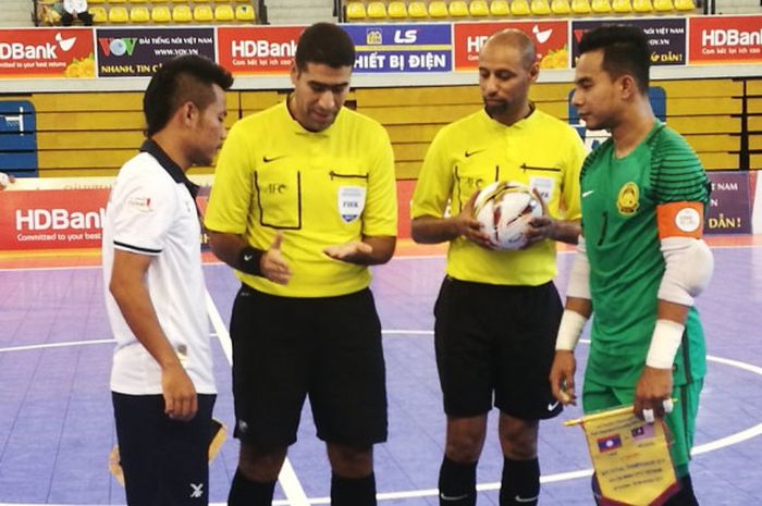 Pertandingan Timnas Futsal Malaysia kontra Laos di laga kedua penyisihan Grup B Piala Futsal AFF 2017, Jumat (27/10/2017)