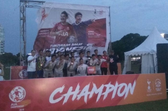 Maybank menjadi juara AIA Partner League 2018 usai mengalahkan BJB di pertandingan final dengan skor 1-0, di Lapangan Aldiron, Jakarta Selatan, Sabtu (20/1/2018).