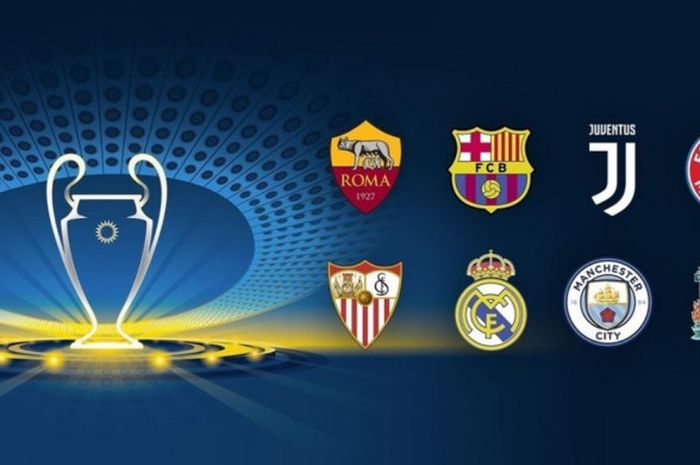 Delapan tim yang lolos ke babak perempat final Liga Champions 2017/2018