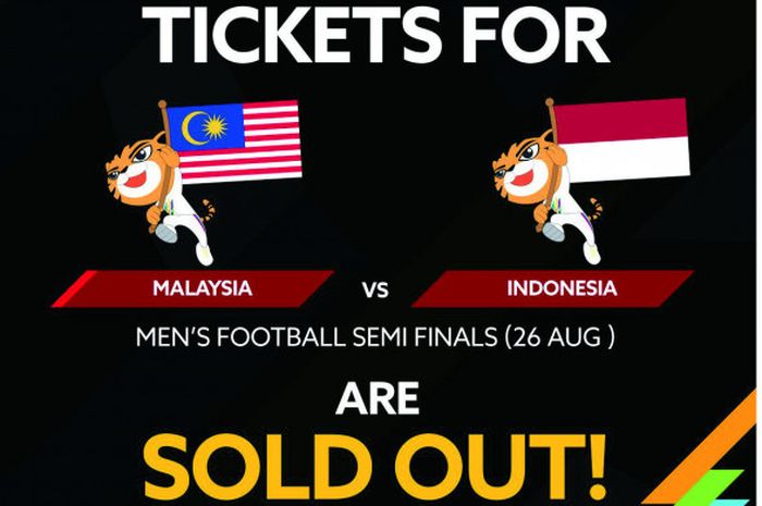 70.000 tiket pertandingan semifinal Indonesia Vs Malaysia habis terjual