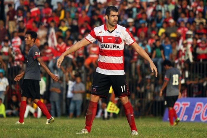 Striker Madura United, Pablo Rodriguez.