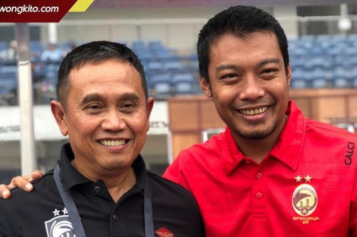 Manajer Sriwijaya FC, Ucok Hidayat bersama Hamka Hamzah