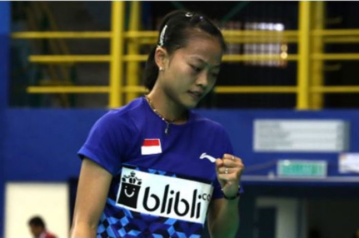 Pebulu tangkis tunggal putri Indonesia, Fitriani, saat berlaga di Kejuaraan Asia Beregu 2018, Selasa (6/2/2018). 