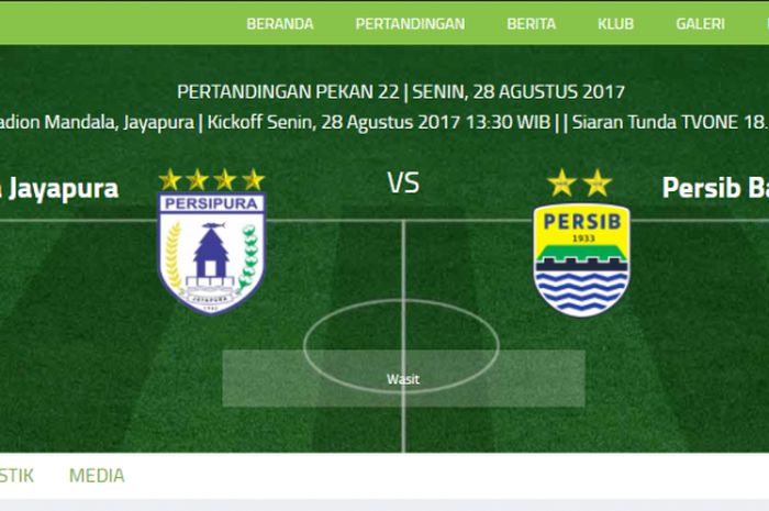 persipura vs persib bandung digelar di stadion mandala, jayapura senin (28/8/2017)