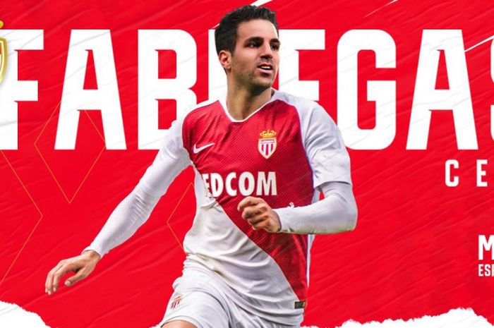 Gelandang asal Spanyol, Cesc Fabregas, resmi berseragam AS Monaco setelah ditebus dari Chelsea pada 