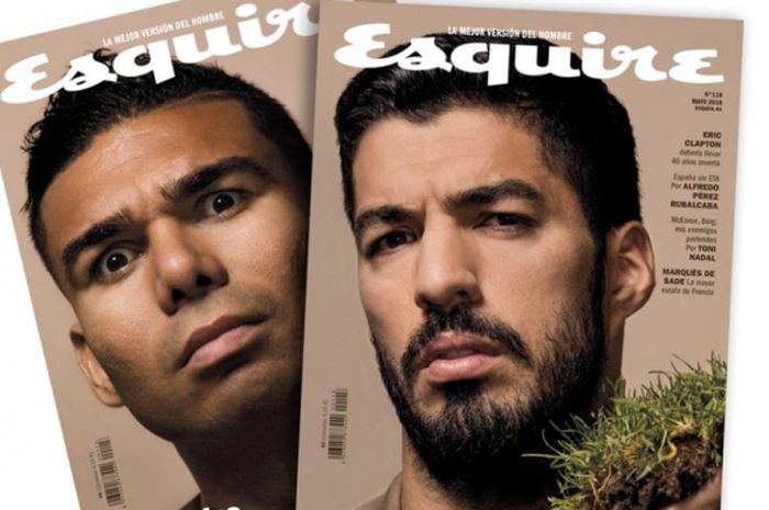 Casemiro dan Luis Suarez menjadi cover salah satu majalah Spanyol