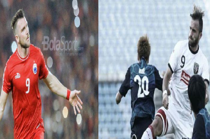 Aksi Marko Simic dan Ilija Spasojevic di laga pekan kelima Piala AFC 2018.