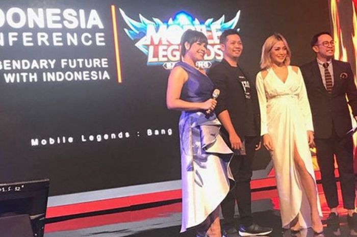 Suasana konferensi pers Mobile Legedns Bang Bang di Hotel Shangri-La, Jakarta, pada Rabu (5/9/2018).
