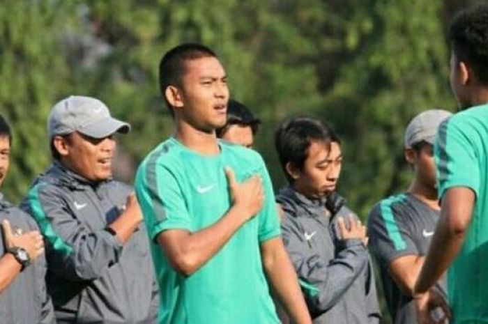 M Rafli Mursalim bersama skuat Timnas Indonesia U-19.