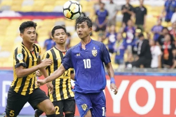 Timnas U-16 Malaysia Vs Thailand dalam laga kedua fase Grup A Piala Asia U-16 2018 di Stadion Bukit Jalil pada Minggu (23/9/2018).