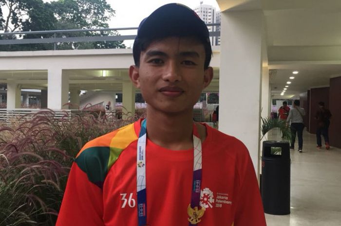 Nurul Rahman Ilmani, relawan Asian Games 2018, saat ditemui di Istora Senayan, Jakarta, Senin (28/8/2018)