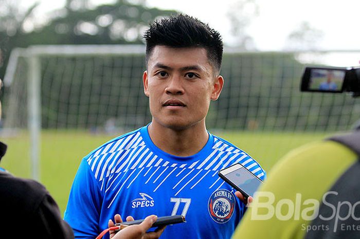 Jefri Kurniawan saat masih membela Arema FC.