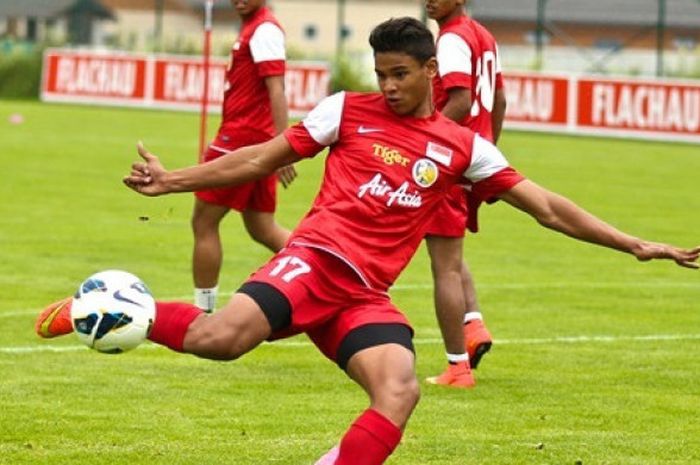 Pemain timnas U-22 Singapura, Irfan Fandi. 