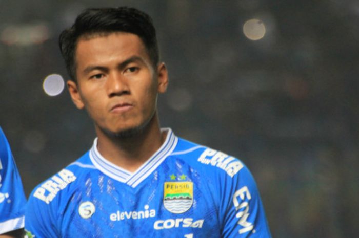 Pemain Persib, Ghozali Siregar, saat menghadapi Bhayangkara FC (31/5/2018).