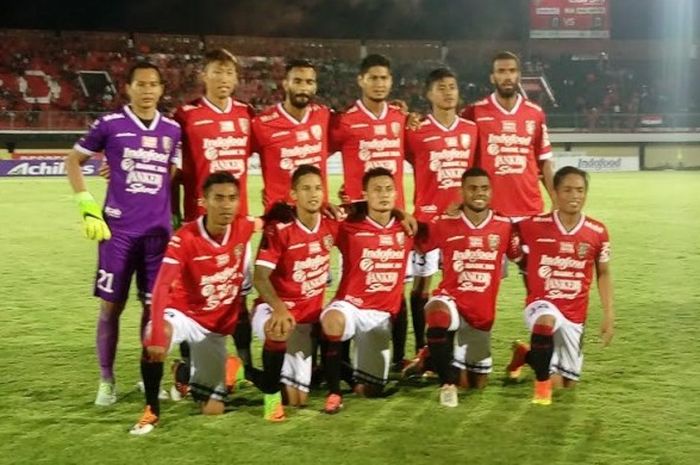 Pemain Bali United siap berlaga di Liga 1 musim 2017. 