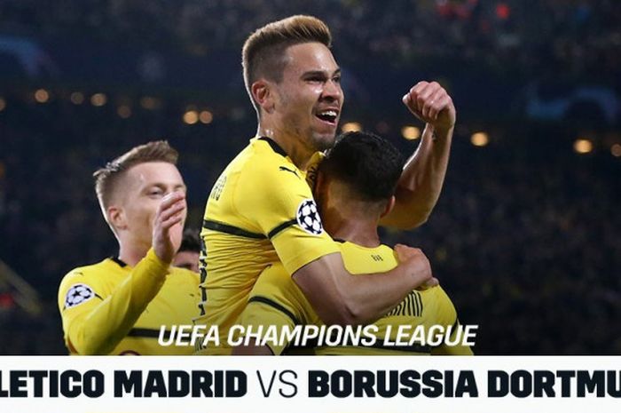 Ilustrasi Atletico Madrid vs Borussia Dortmund.